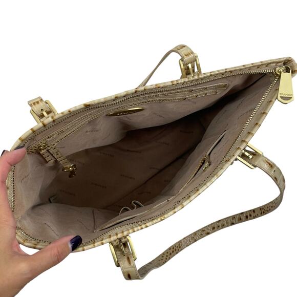 Brahmin Medium Asher Melbourne Tote Bag Shoulder Bag Leather Tan - Picture 8 of 10